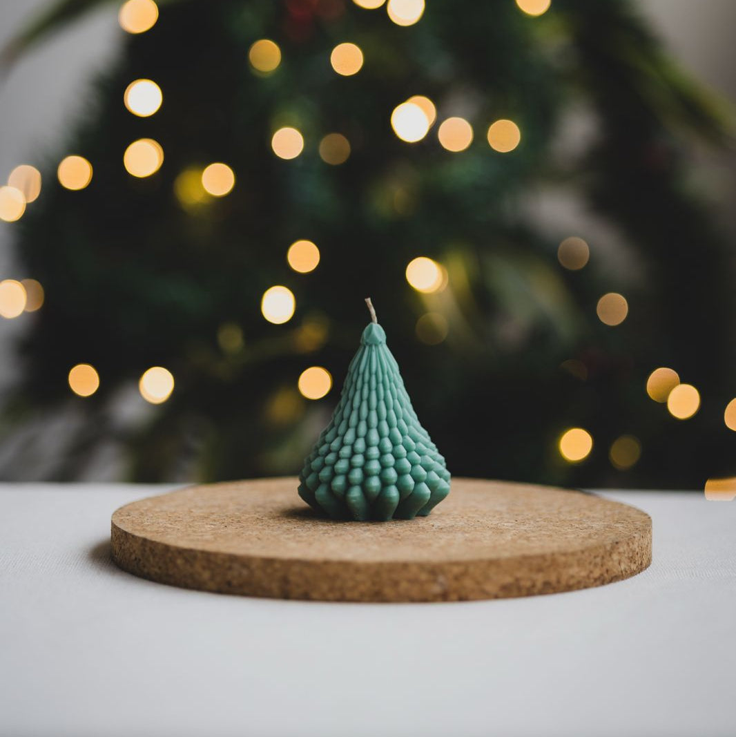 Árbol de navidad redondeado mediano - Vela de Soya