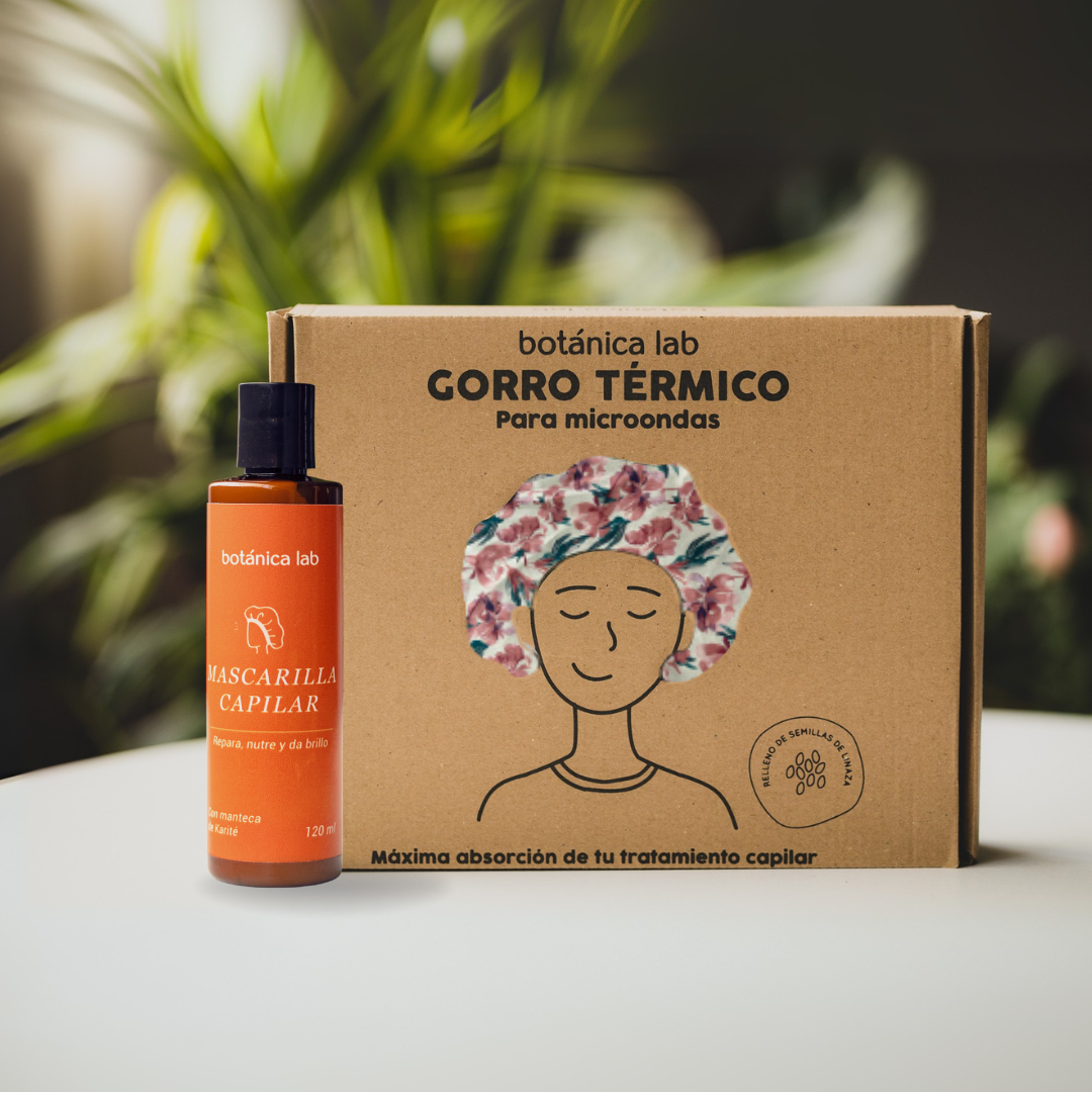 Melena Radiante | Gorro Térmico + Mascarilla Capilar – Botánica Lab