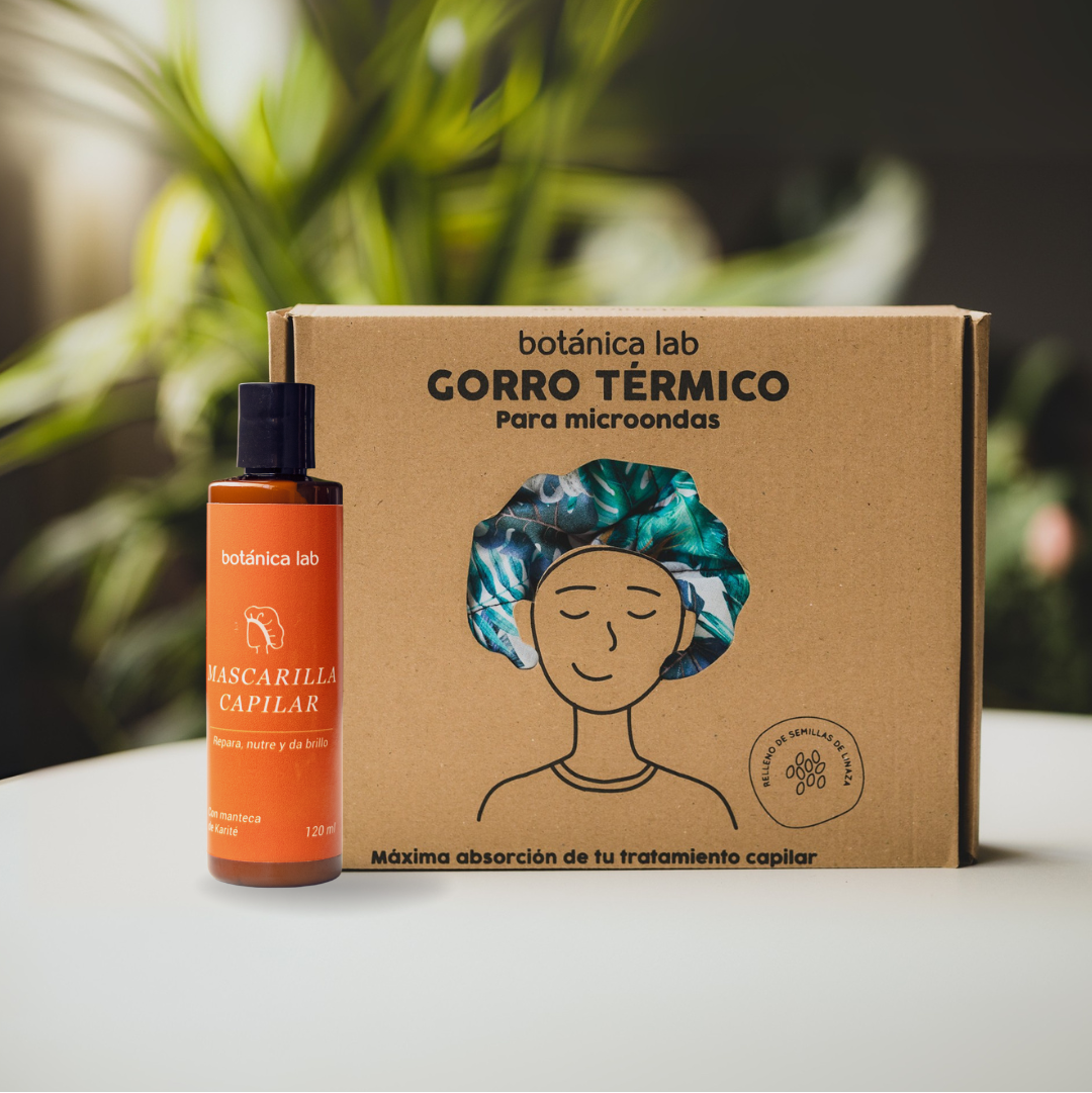 Melena Radiante | Gorro Térmico + Mascarilla Capilar – Botánica Lab