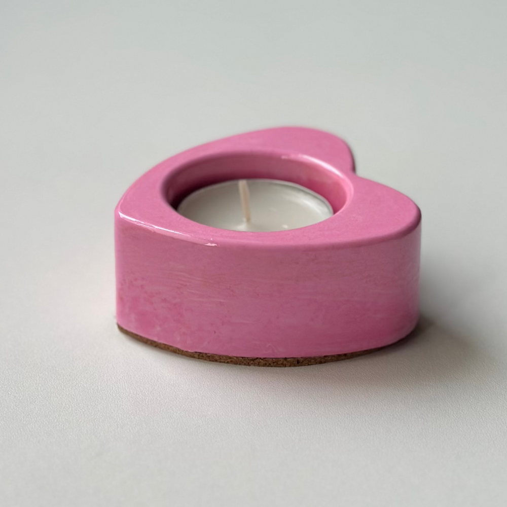 Porta vela corazón