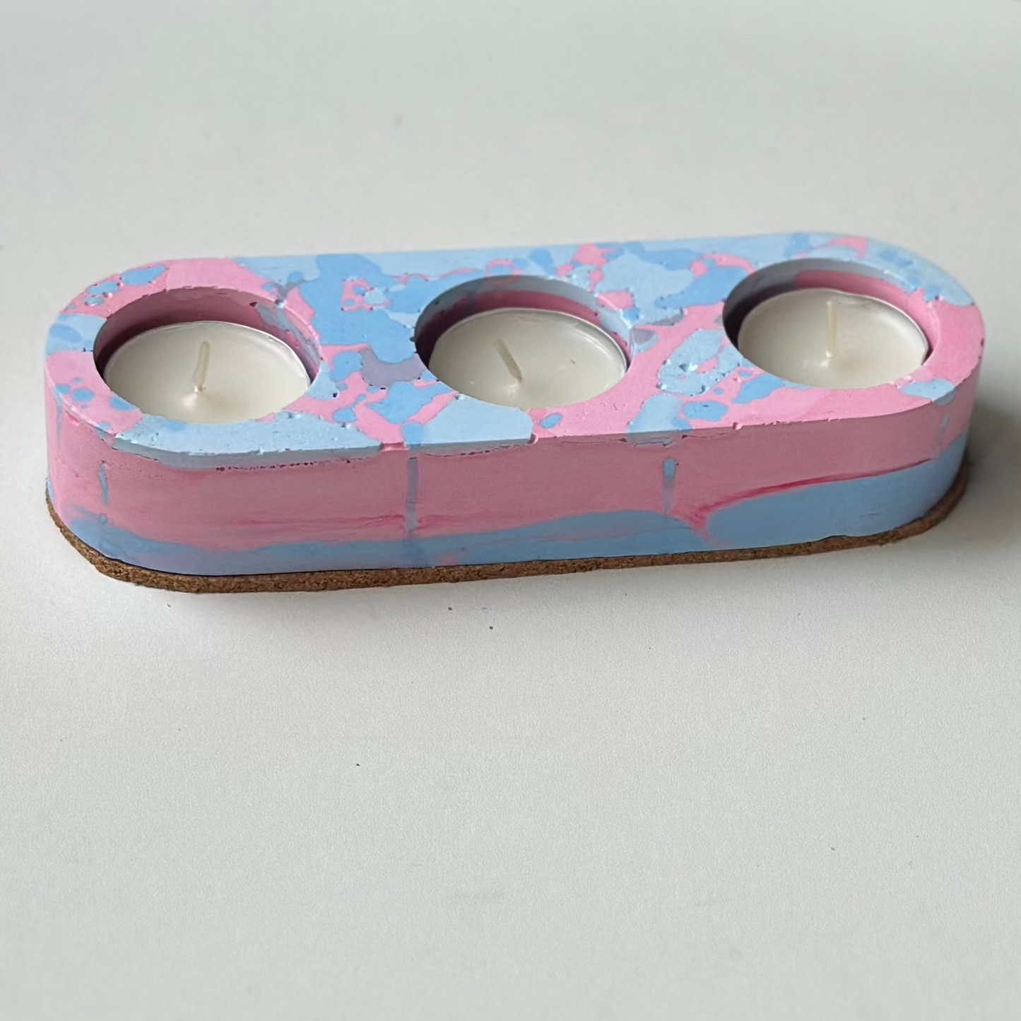 Porta vela triple