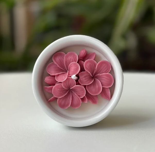 Vela Plumeria – Elegancia Floral en tu Espacio
