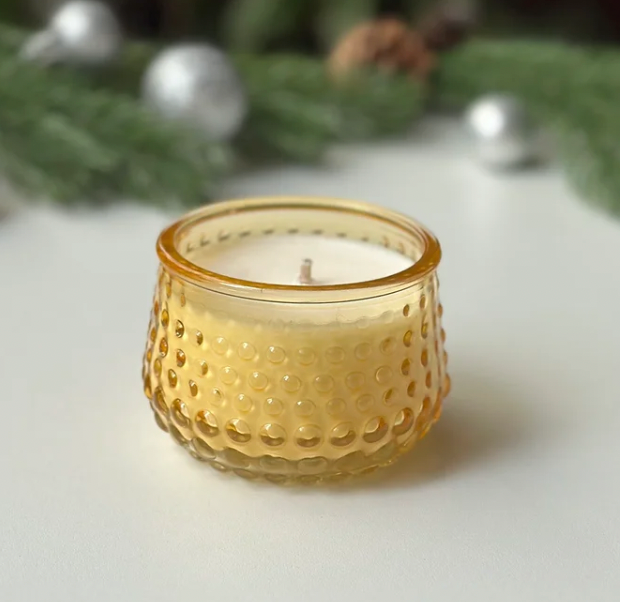 Vela Cristal Amarilla – Luz y Elegancia en tu Espacio