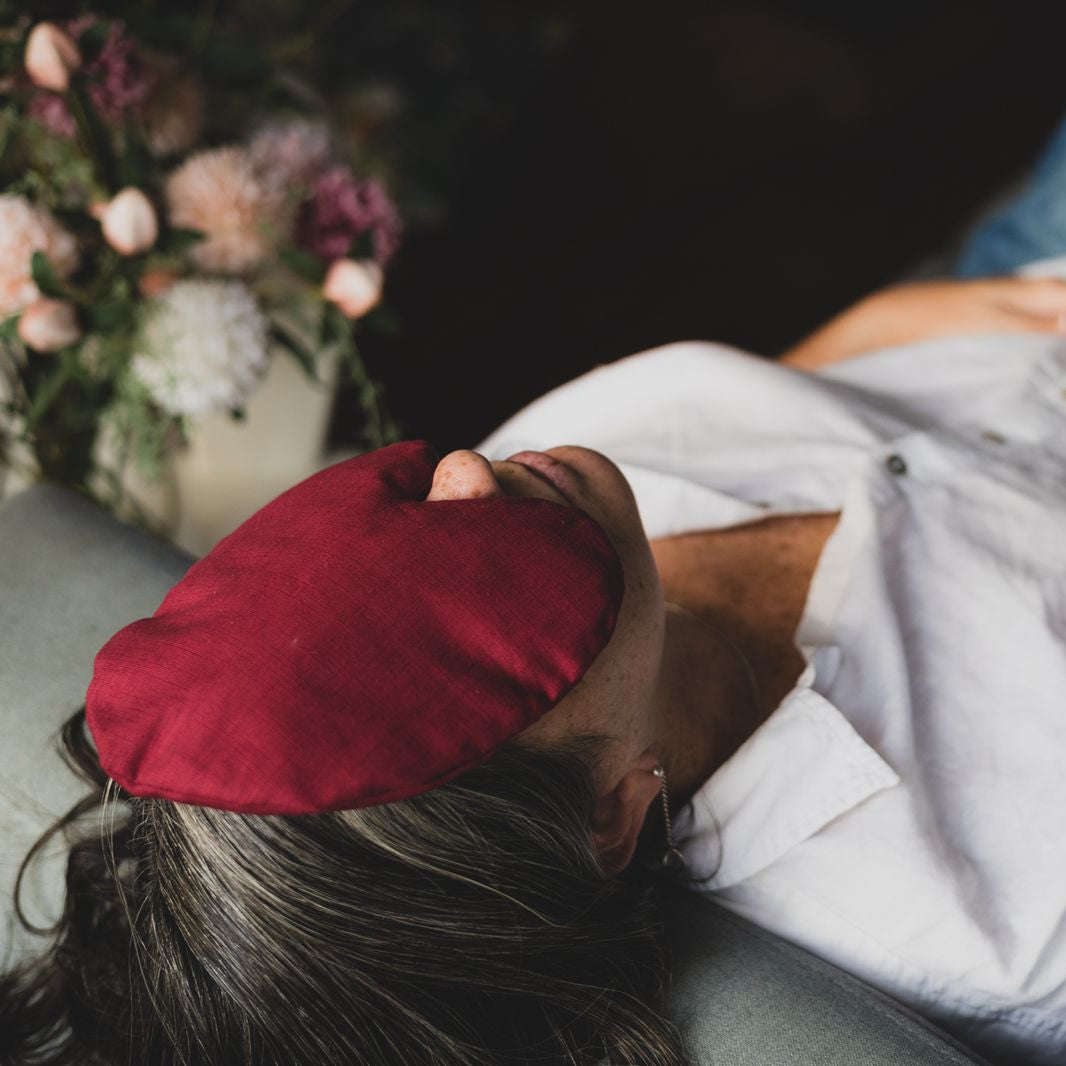 Corazón Relajante para Ojos – Almohadilla con Semillas de Linaza
