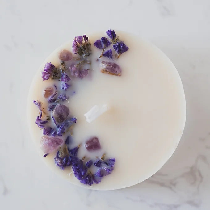 Vela Naked -  flores y cristales