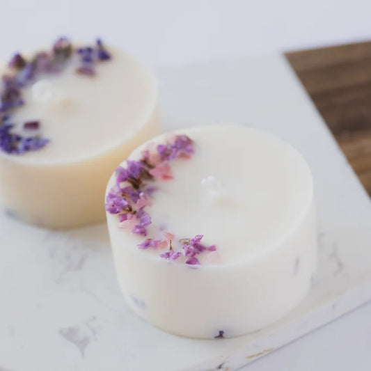 Vela Naked -  flores y cristales