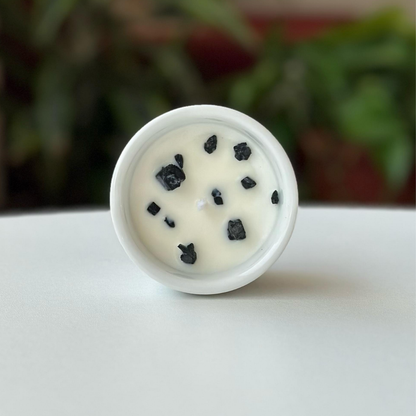 Vela Protección con Turmalina Negra | Bloquea Energías Negativas y Fortalece tu Campo Energético