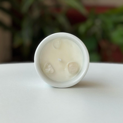 Vela Claridad con Cuarzo Blanco | Eleva tu Energía y Amplifica tus Intenciones