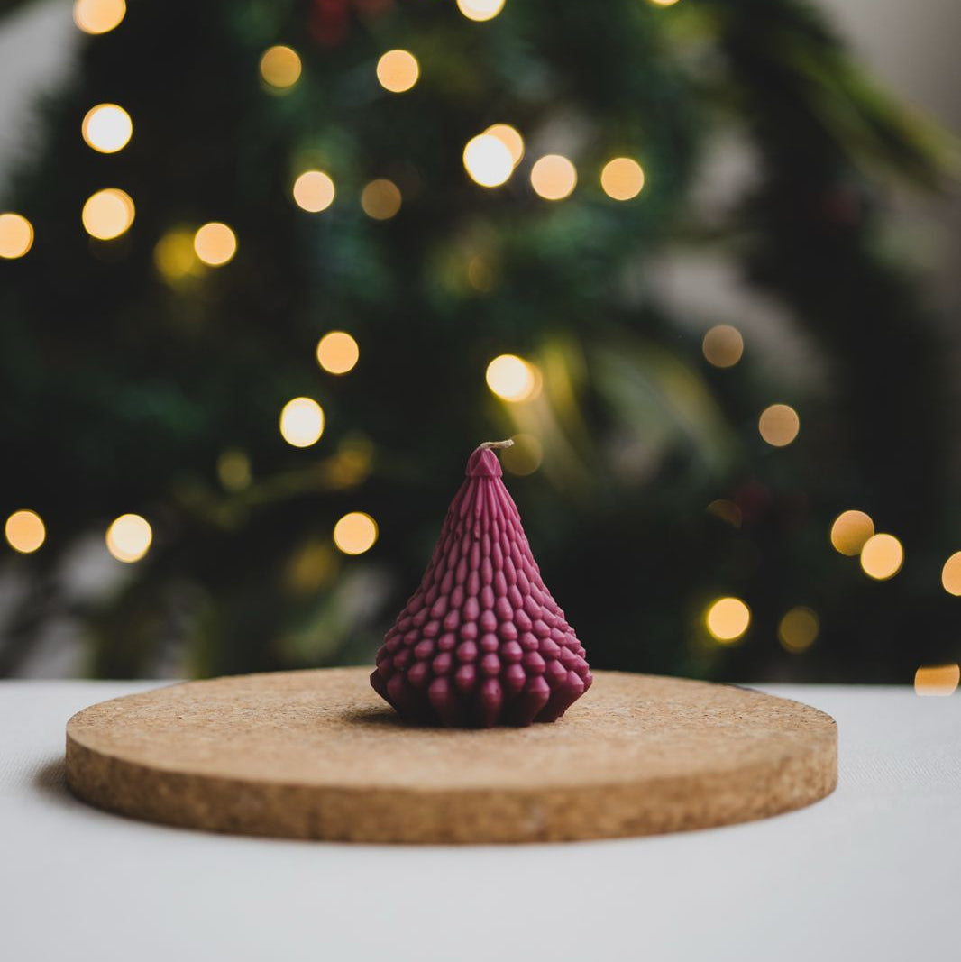 Árbol de navidad redondeado mediano - Vela de Soya