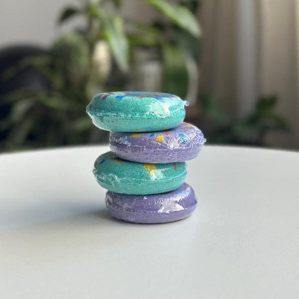 Bombas de tina de botanica lab con forma de donut con efecto relajante 