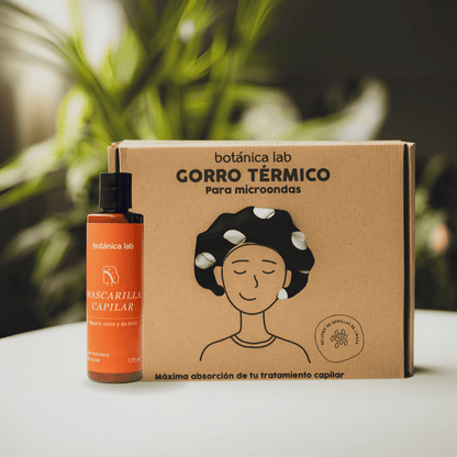 Melena Radiante | Gorro Térmico + Mascarilla Capilar – Botánica Lab