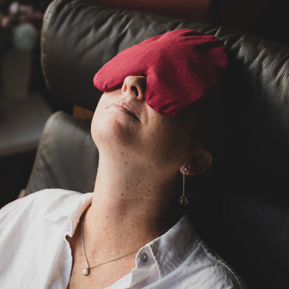 Corazón Relajante para Ojos – Almohadilla con Semillas de Linaza