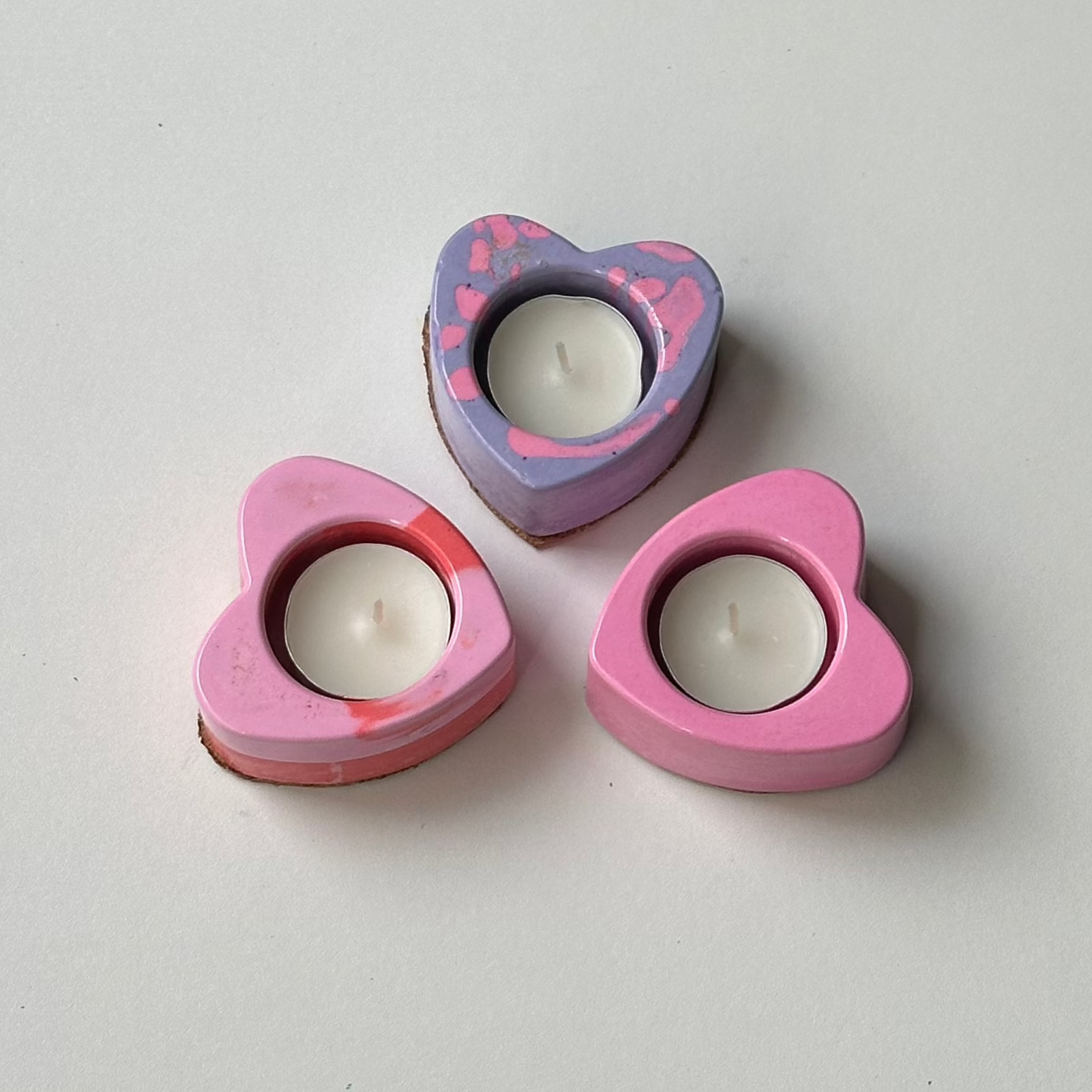 Porta vela corazón