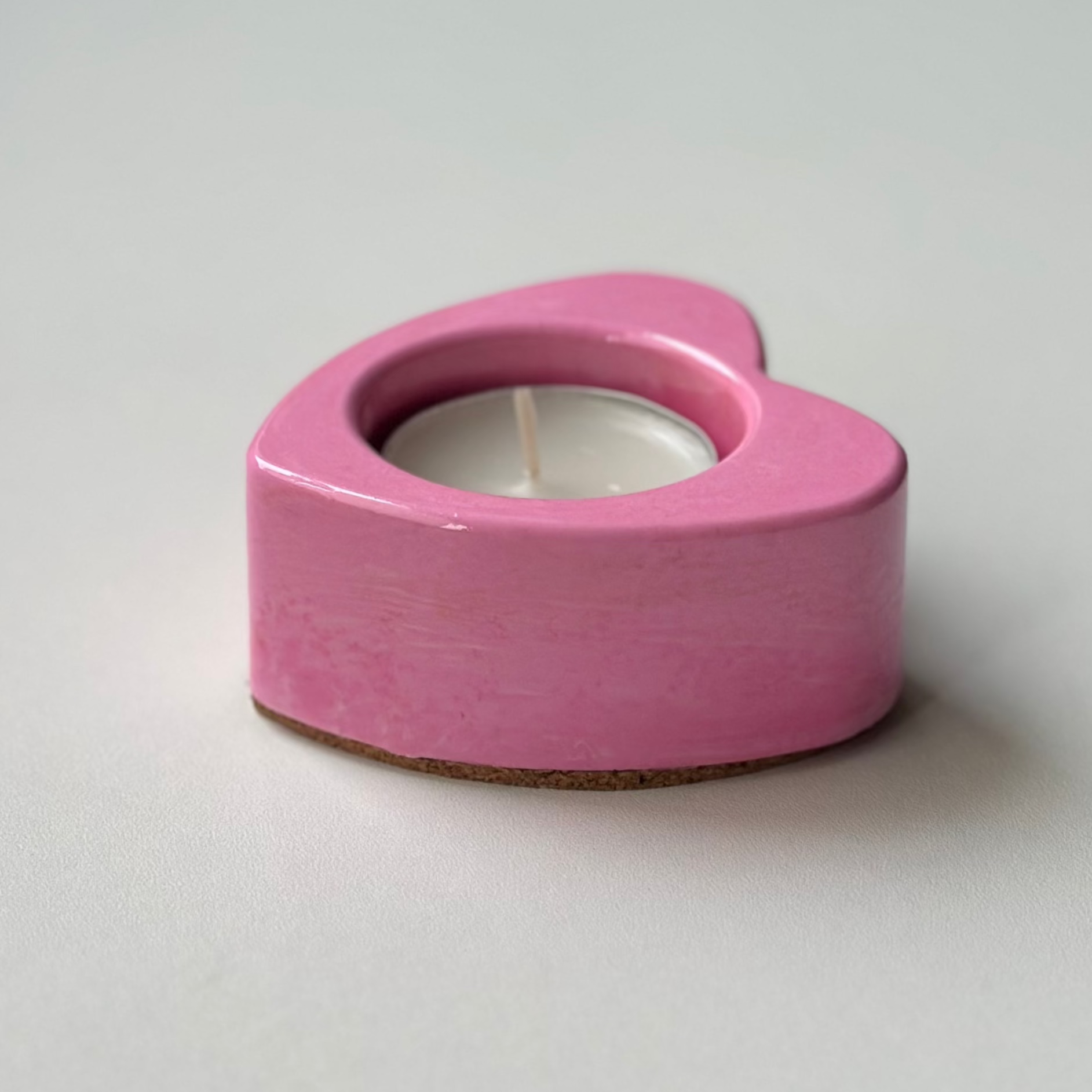 Porta vela corazón
