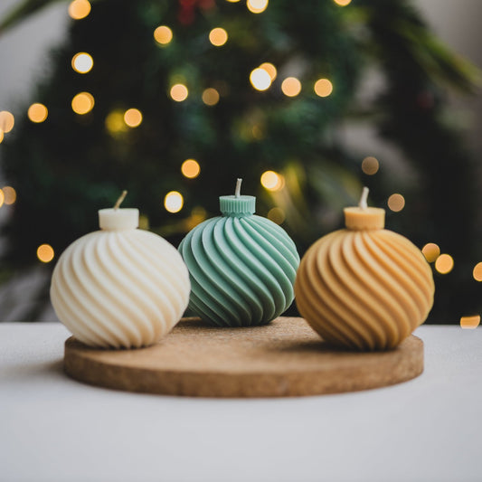 Esfera Navideña - Vela de Soya