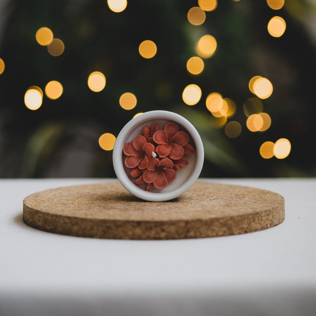 Vela Plumeria – Elegancia Floral en tu Espacio