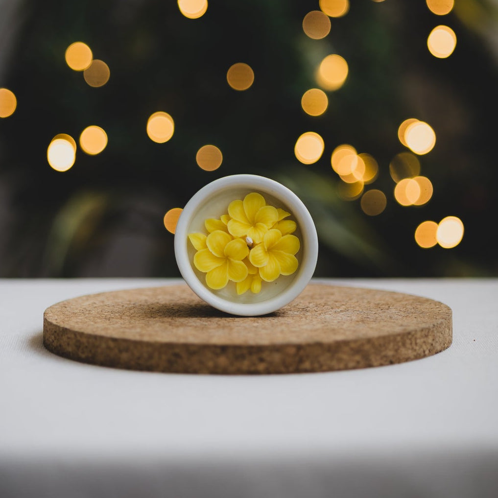 Vela Plumeria – Elegancia Floral en tu Espacio