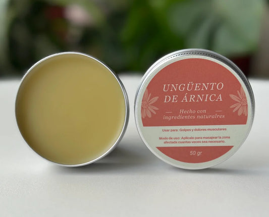 Alivia golpes, moretones, dolor muscular y articular con nuestro ungüento de árnica 100% natural. Ideal para contracturas y molestias del cuerpo
