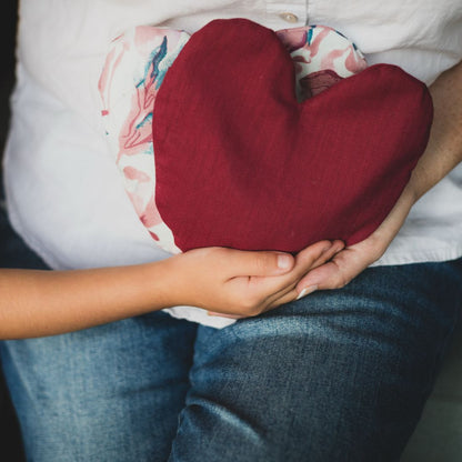 Corazón Relajante para Ojos – Almohadilla con Semillas de Linaza