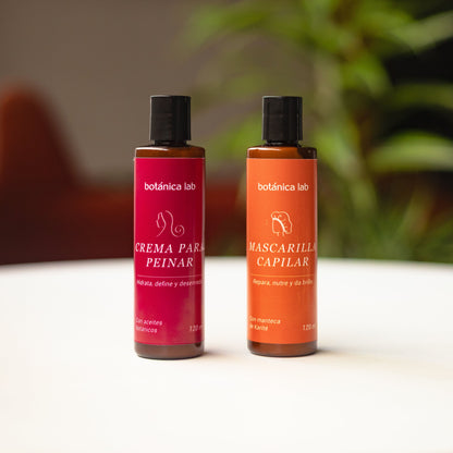 Dúo Capilar Botánico – Mascarilla y Crema para Peinar | Hidratación y Control del Frizz