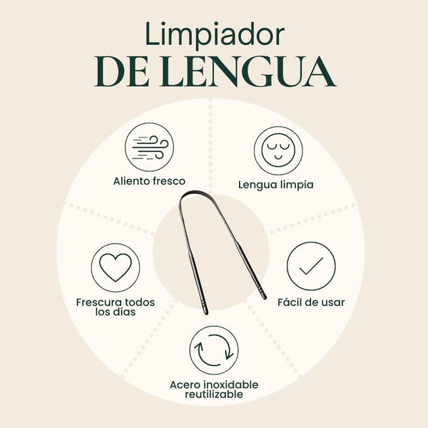 Limpiador de Lengua de Acero Inoxidable
