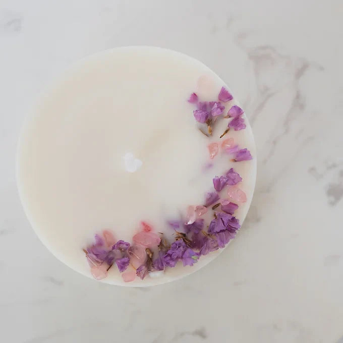 Vela Naked -  flores y cristales