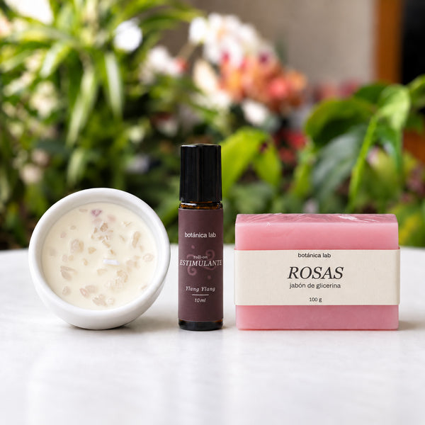 Pack Amor: Cuarzo Rosa y Aroma a Rosas – Botánica Lab