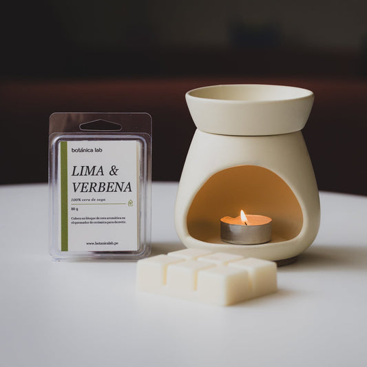 Quemador de Cerámica y Ceras Aromáticas para Ritual de Aromaterapia en Casa | Botánica Lab