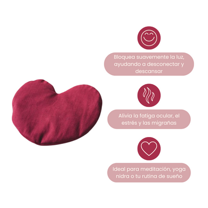 Corazón Relajante para Ojos – Almohadilla con Semillas de Linaza